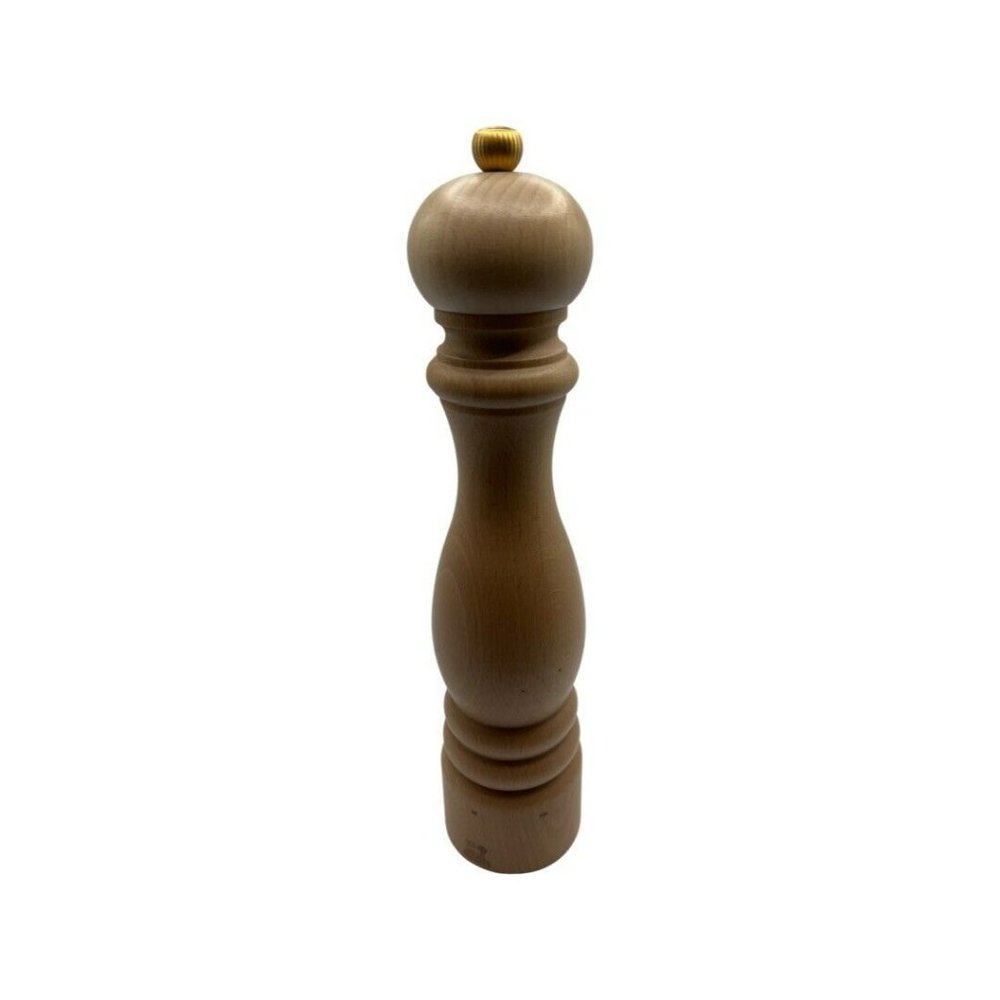 Peugeot Paris Classic 12 Inch Pepper Mill, Natural Wood Adjustable Grinding Dial